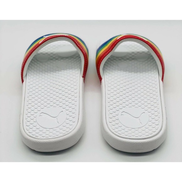 NEW Puma Cool Cat Rainbow ‘Pride’ Cushioned Slides - Picture 4 of 4